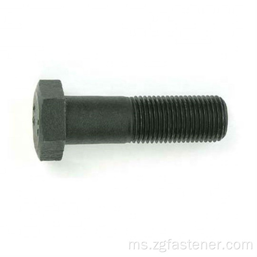 DIN 931 Thread separa hex bolt hitam